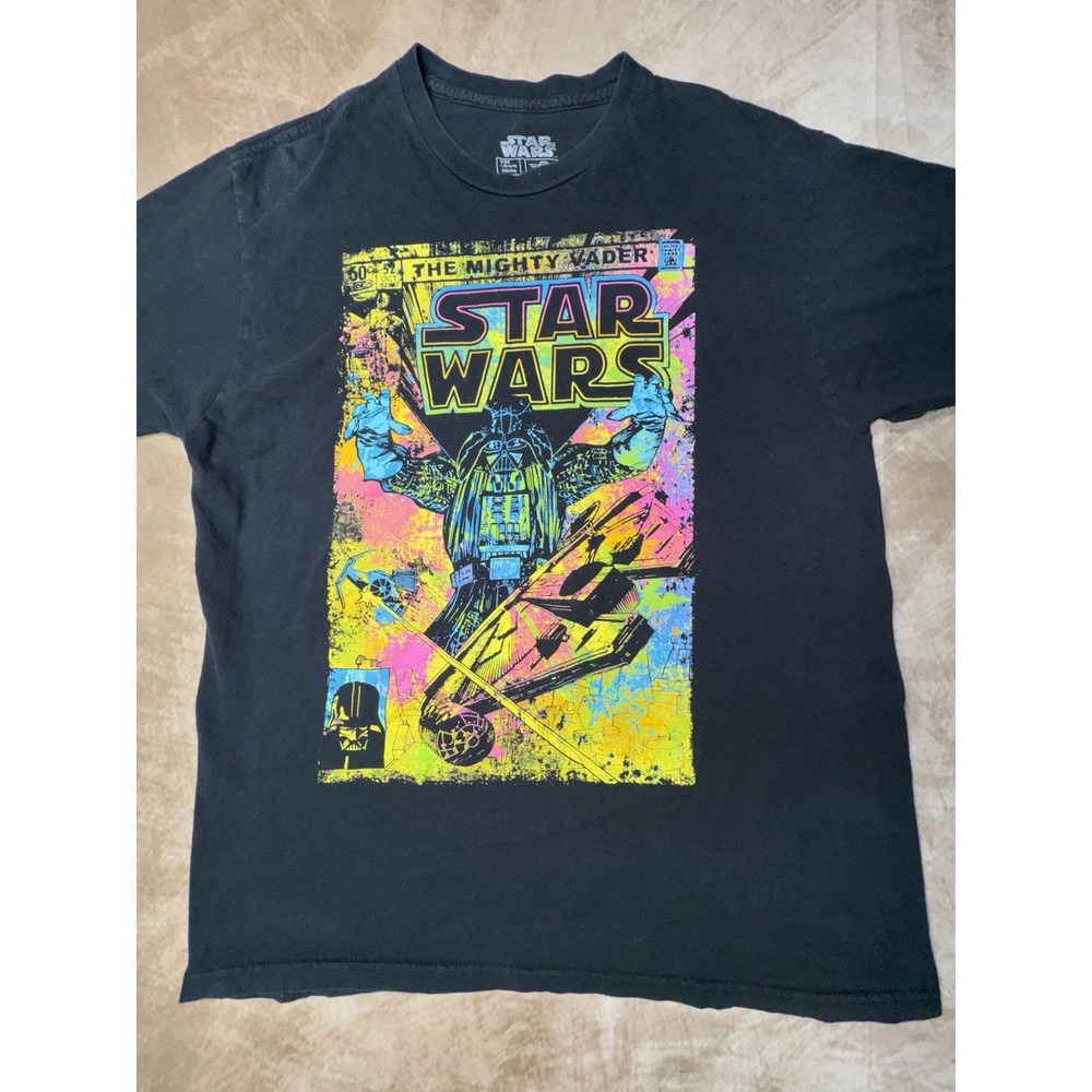 Star Wars TShirt Mens Large Black Cotton Star Wars #48 Darth Vader Comic Cover